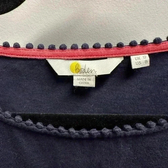 Boden Jersey Broderie Overlay Top - Picture 3 of 10